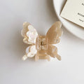 Barrette crabe papillon double couche pour femme épingles à cheveux crabe accessoires cadeau anniversaire femme pince crabe du nouvel an