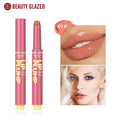 Rouge à lèvres solide hydratant Beauty Glazed Rouge à lèvres juteux et scintillant Lèvres brillantes Repulpantes Nourrissantes Maquillage pour les lèvres des femmes 12 couleurs Nouveau