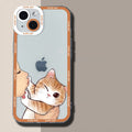 Coque de téléphone à motif de chat mignon et drôle pour iPhone 16 15 14 13 12 11 Pro Max Mini XS X XR SE2020 7 8 Plus Transparent Clear Soft Cover