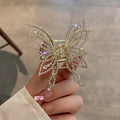 Butterfly Style Rhinestone Pearl Decor Barrettes For Hair