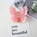 Double-Layered Butterfly Crab Barrette For Women Crab Hair Pins Accessories Anniversary Gift Ladies New Year’s Day Crab Clip