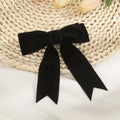 Bow Velvet Barrettes Women Temperament Ponytail Hairpin Hair Clip Girls Black Red Ribbon Hair Clip Fashion Hair Accessories