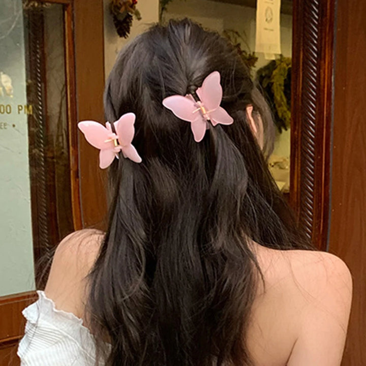 Nouvelle pince à cheveux fée papillon couleur bonbon pince crabe été douce princesse requin pince pour femmes fille épingle à cheveux accessoires pour cheveux