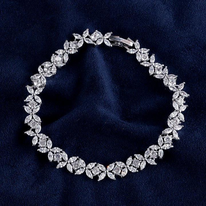 Cubic Zirconia Bracelet Shiny Crystal Zircon