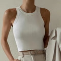 Summer Basic Knitted Tank Top Casual Fashion