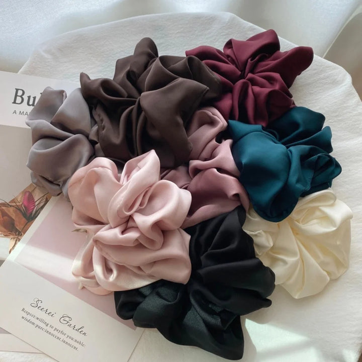 Oversized Silk Scrunchies for Women