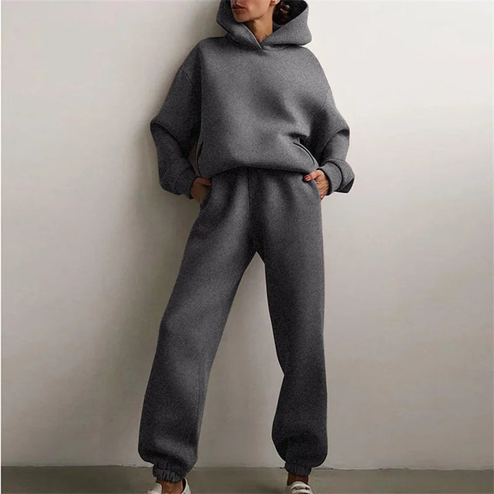 Women's Tracksuit Suit Autumn Fashion Warm Hoodie