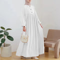 Modest Islamic Solid Color One Piece Robe