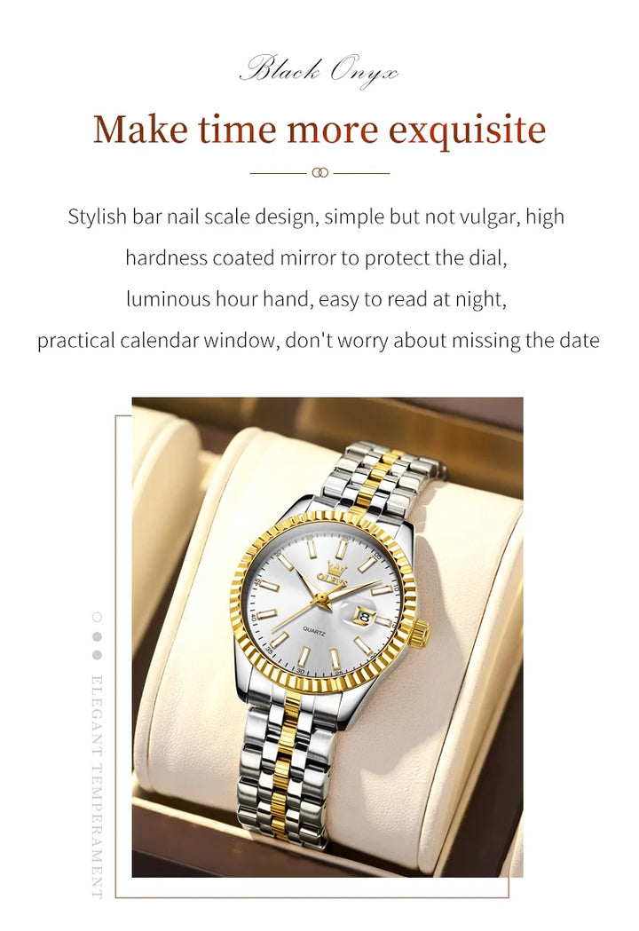 Stainless Steel Woman Watch Waterproof Watch for Women