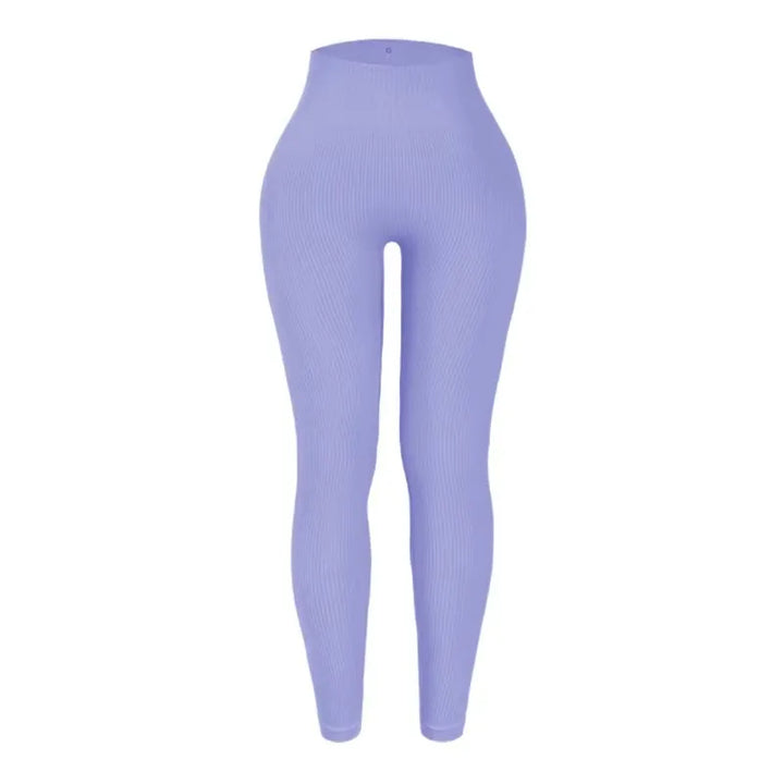 Pantalon de yoga en fil tricoté sans couture pour femme, legging de sport taille haute, levage des hanches, entraînement de course, amincissant et à la mode