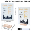 Ramadan Countdown Calendar Eid Mubarak Ornament Ramadan Decoration 2025 For Home Ramadan Kareem Islamic Muslim Party Decor Gifts