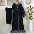 Robe Dashiki en mousseline de soie pour femmes, Abaya longue