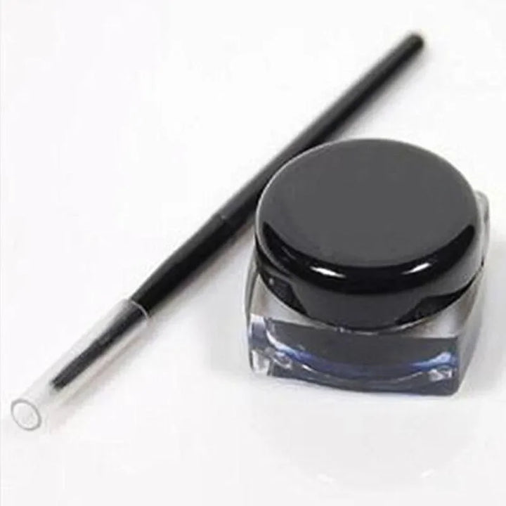 Marque Gel Eyeliner Couleur Noire avec Pinceau Maquillage Facile à Porter Eyeliner Imperméable Longue Durée Maquillage Beauté Femmes Cosmétiques