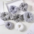 7 Pcs/Set Women Hair Scrunchies Set Plush Solid Hair Band for Girls Hair Accessories