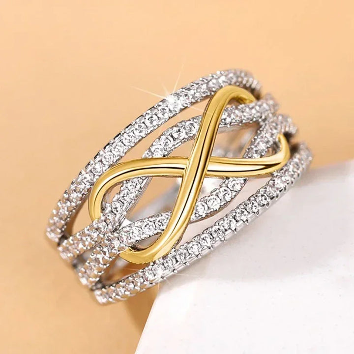 Fashion Infinite Love Rings for Women Full Bling