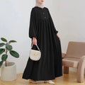 Modest Islamic Solid Color One Piece Robe