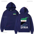 Sweat-shirt graphique Free Syria pour hommes, vêtements, drapeau syrien, manches longues, pull à capuche décontracté