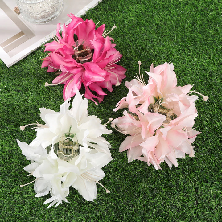 Flower Large Hair Claw Summer Beach Fashion Women Hair Clip Bohemia Hairpin Travel Barrette Fashion Headwear Accessories