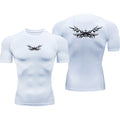 Summer Silk T-shirts Printing Tight Tshirts Fitness Tshirt