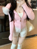 Fur Collar Long-sleeved Sweater Hoodies Coat