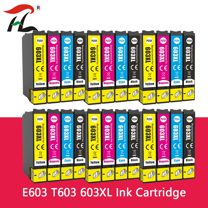 603 XL Compatible avec Epson 603XL E603 T603 pour imprimante XP-2100 XP-3100 WF-2810 XP-3105 XP-4100 XP-4105 WF-2830 XP-2105