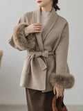 Fur Woolen Coats For Women