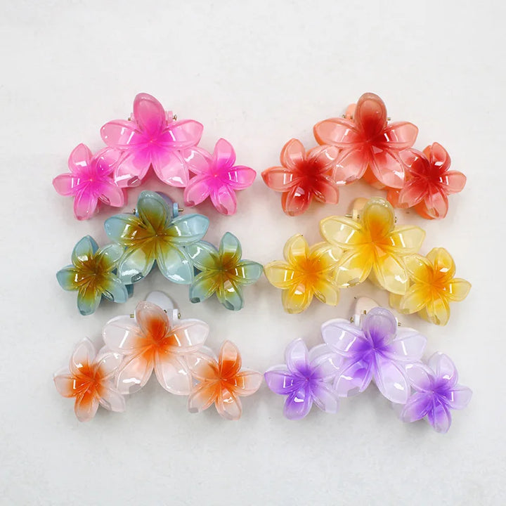 Pinces à cheveux en forme de fleur de couleur bonbon pour femmes, pince à cheveux en forme de requin, pince à crabe, accessoires pour cheveux de voyage et de vacances