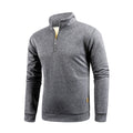 Men's Long Sleeve Pullover Solid Color Half Zipper Sweaters V-neck Knitted Sweater Streetwear Warm Jacket Top