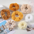 7 Pcs/Set Women Hair Scrunchies Set Plush Solid Hair Band for Girls Hair Accessories