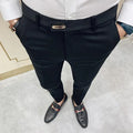 Men's Pants Fashion Korean Slim Men's Casual Ankle Pants Streetwear Men's Pants Men's Black Grey