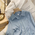 Women Chiffon White Shirt Fashion Loose Long Sleeve Tops Casual Office Ladies All Match Shirts