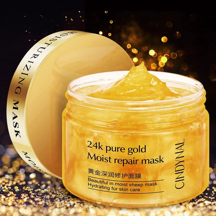 24K Gold Sleeping Mask Skin Care Hyaluronic acid Gel Anti-Aging Oil-control Whitening