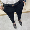 Men's Pants Fashion Korean Slim Men's Casual Ankle Pants Streetwear Men's Pants Men's Black Grey