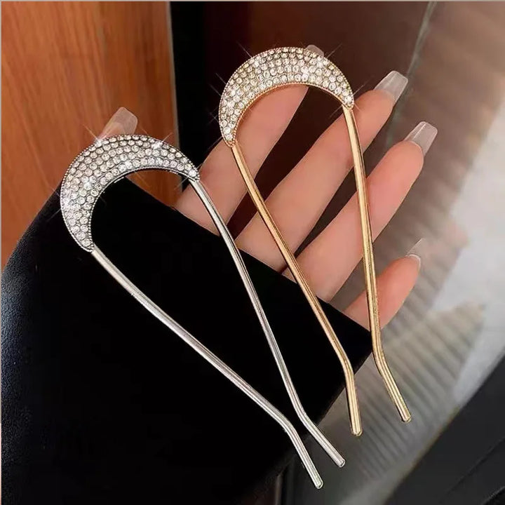 Épingle à cheveux élégante en métal strass style vintage outils de coiffure