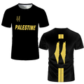 T-shirts de football palestiniens pour adultes et enfants, uniformes de football légers et de luxe imprimés numériquement, t-shirts d'été pour hommes avec drapeau palestinien