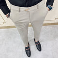 Men's Pants Fashion Korean Slim Men's Casual Ankle Pants Streetwear Men's Pants Men's Black Grey