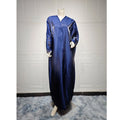 Shiny Satin Kimono Open Abayas for Women Abaya Dress