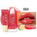 Brillant à lèvres repulpant Nude Brown Huile à lèvres hydratante aux fruits Teinte transparente pour lèvres pulpeuses Tube souple Applicateur de maquillage Soins de beauté