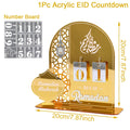 Calendrier du compte à rebours du Ramadan Ornements Cadeaux Eid Mubarak Ramadan Décor pour la maison 2025 Kareem Islam Fournitures de fête musulmane