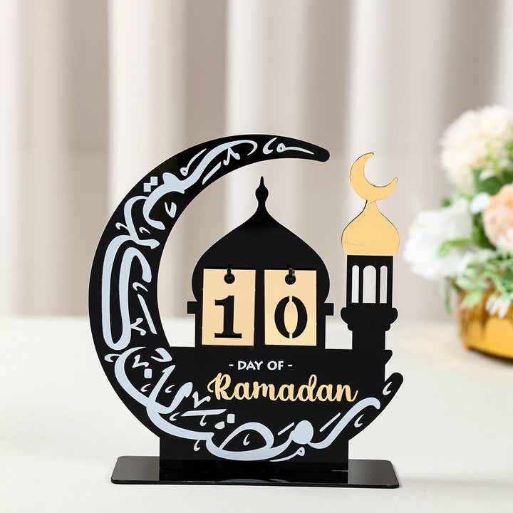 Calendrier du compte à rebours du Ramadan Ornements Cadeaux Eid Mubarak Ramadan Décor pour la maison 2025 Kareem Islam Fournitures de fête musulmane