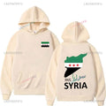 Sweat-shirt graphique Free Syria pour hommes, vêtements, drapeau syrien, manches longues, pull à capuche décontracté