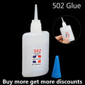 1pc 502 Super Glue Instant Quick Dry Cyanoacrylate Adhésif puissant Collage rapide Cuir Caoutchouc Métal Fournitures de bureau Colle rapide