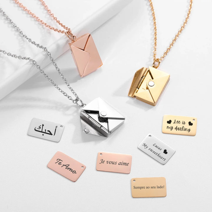 Stainless Steel Customized  Necklace For Lover Couple Personalized Name Date Pendant Jewelry Gift For Women