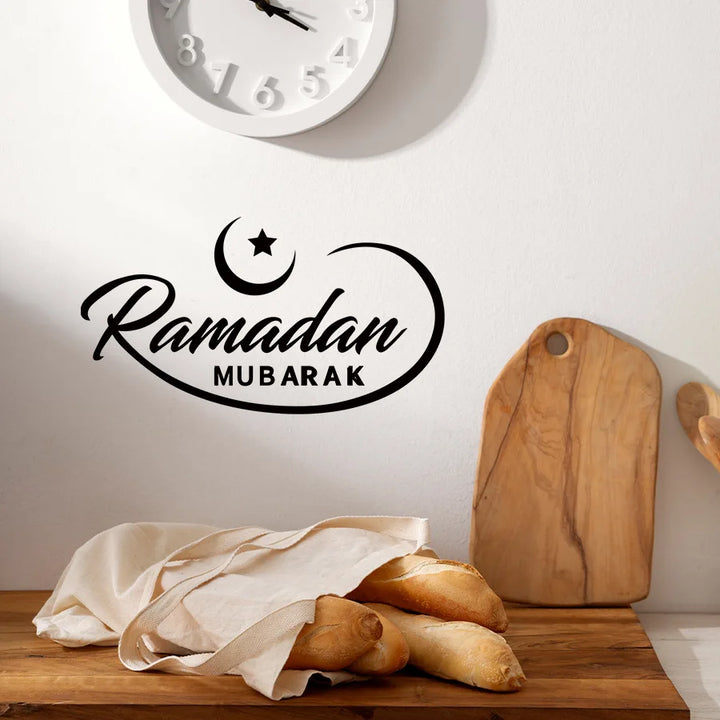 Moon Star Ramadan Mubarak Wall Stickers Art Home Decorations Wall Decals For DIY Living  Bedroom Wall Decor