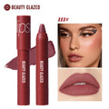 Beauty Glazed Matte Lipstick Pencil Waterproof Long Lasting Lip Balm 12 Colors Velvet Lip Liner Pen Lips Makeup Women Cosmetics