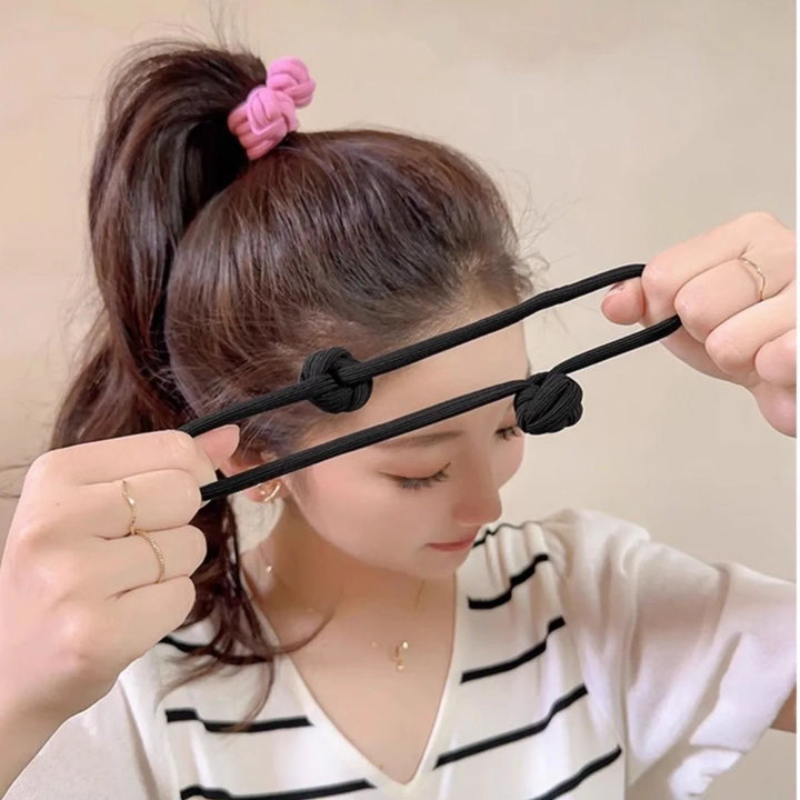 High Ponytail Rubber Bands Hair Band Elastic Head Rope For Women Korean Scrunchies Hair Tie Knotted Hair Ropes Hair Accessories