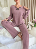 Women Pajamas 2 Piece Set Homewear Loungewear