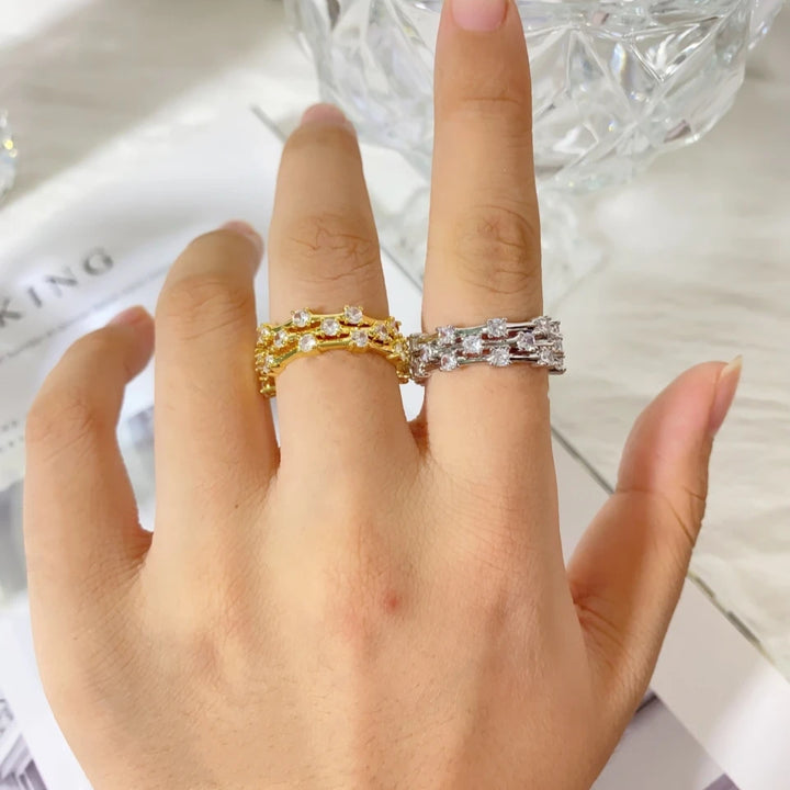 Creative Geometric Metal Copper Open Rings For Women