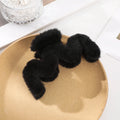 Pince à cheveux en peluche de grande taille de 14 cm pour femmes, pince arrière pour cheveux épais, accessoires mignons pour queue de cheval en peluche