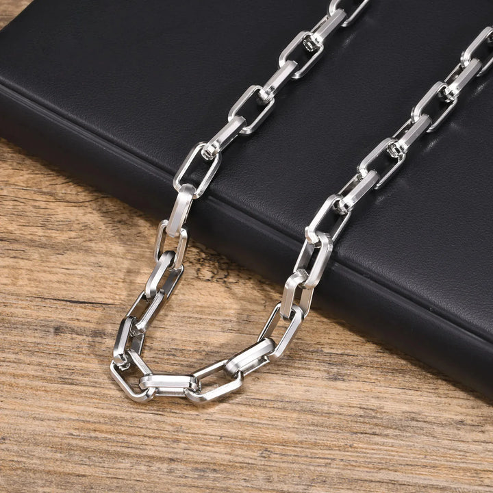 Chunky Rectangle Chain Necklaces for Men